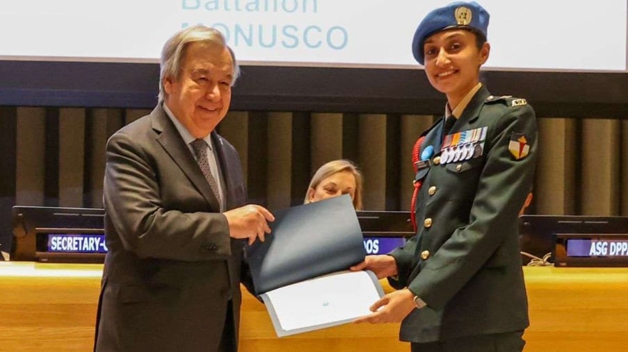 Major Radhika Sen receives UN's biggest military award