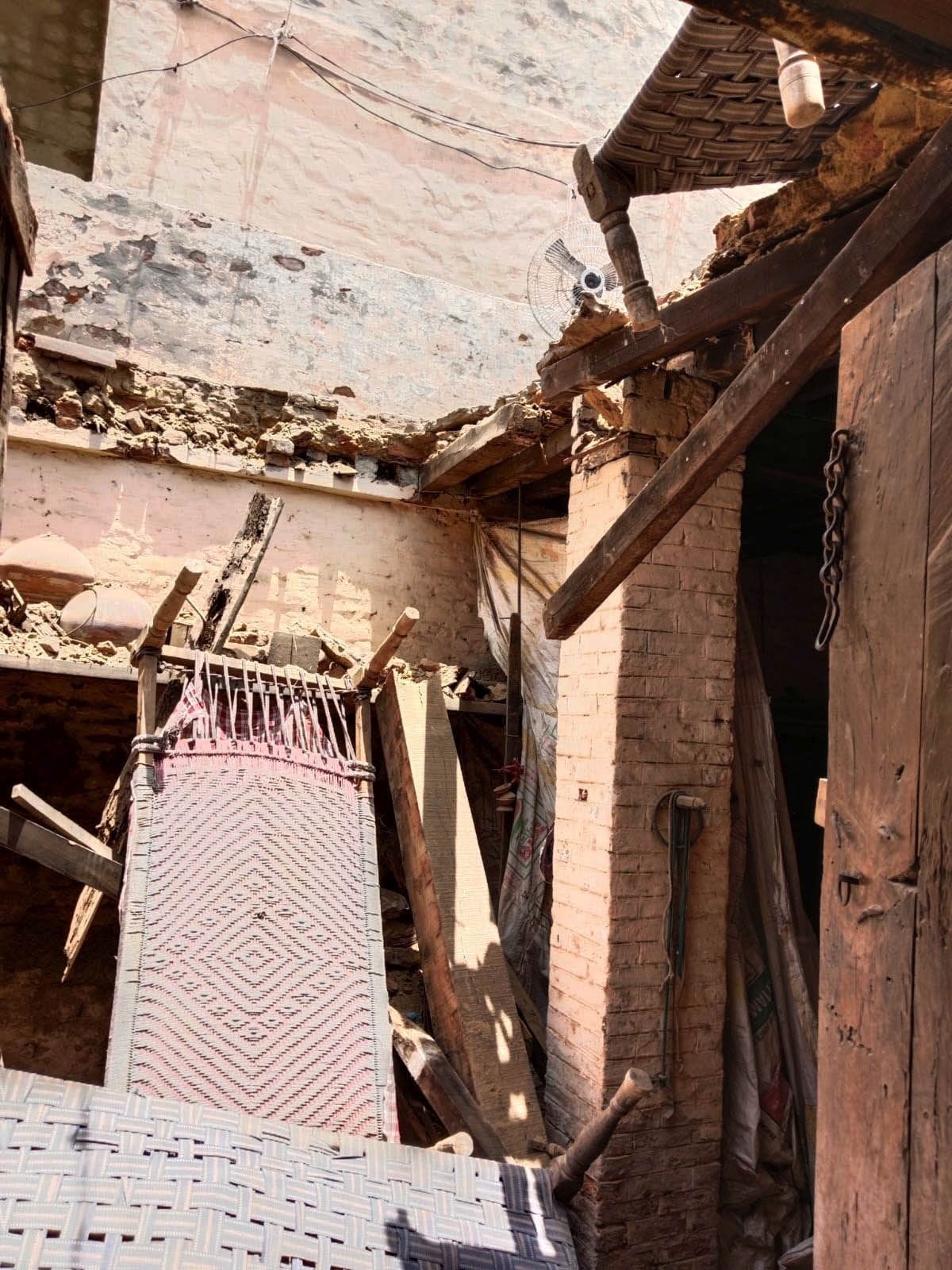 Grandmother and granddaughter injured when roof collapsed in Sandil village while sleeping on it