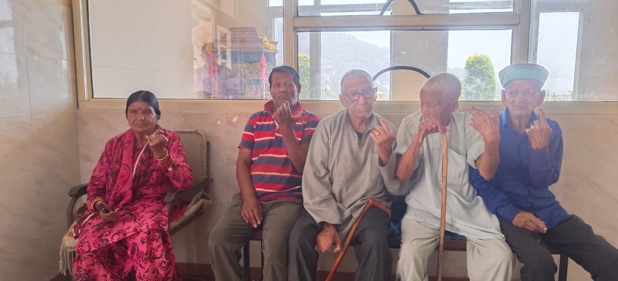 100 percent voting till 12 noon in leprosy patient hospital