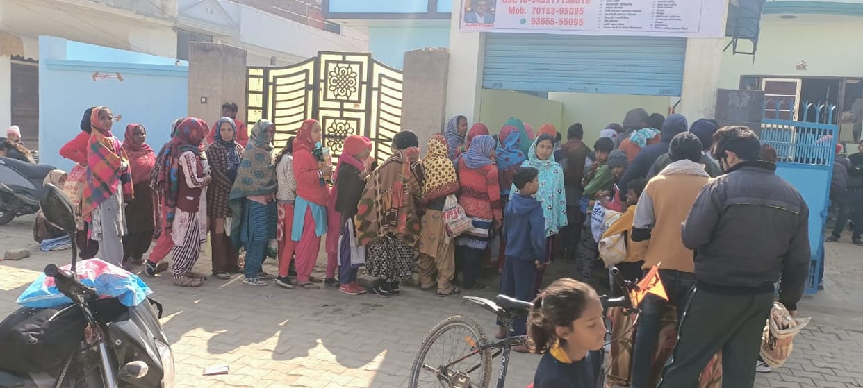 The families deprived last month will get double the wheat this time.