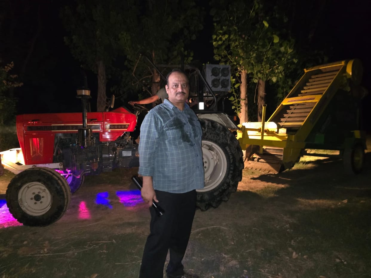 When information about illegal mining was received, the officers rushed at midnight