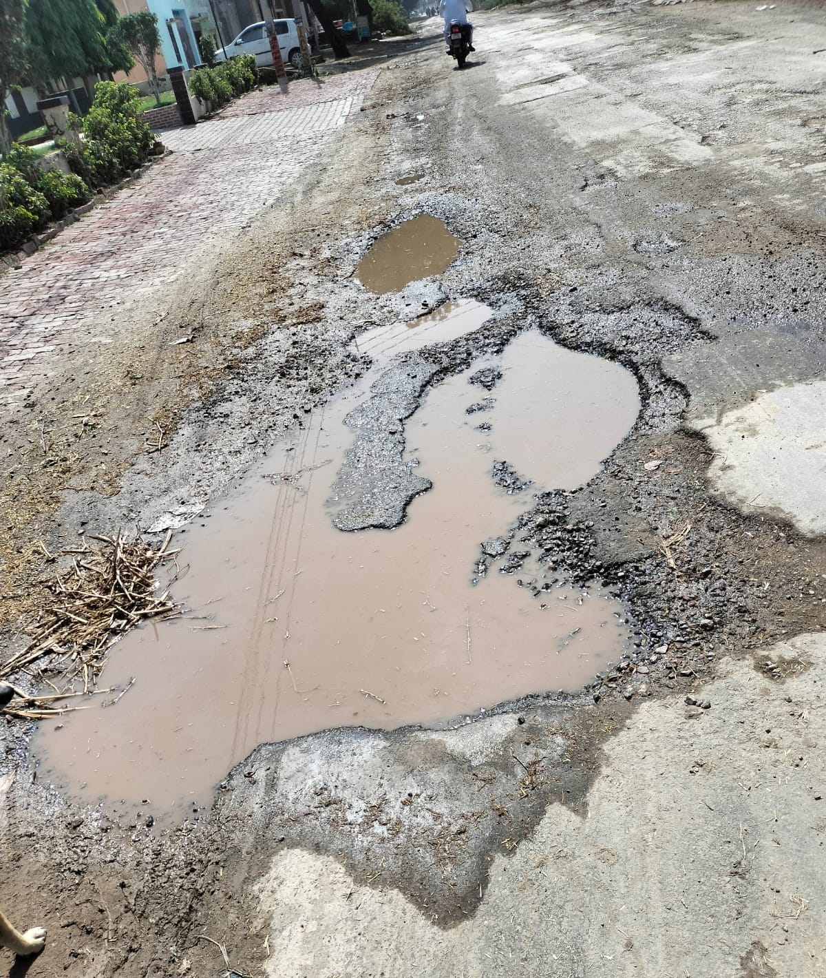 Gannaur-Shahpur via Khubdu road turned into potholes, villagers expressed anger