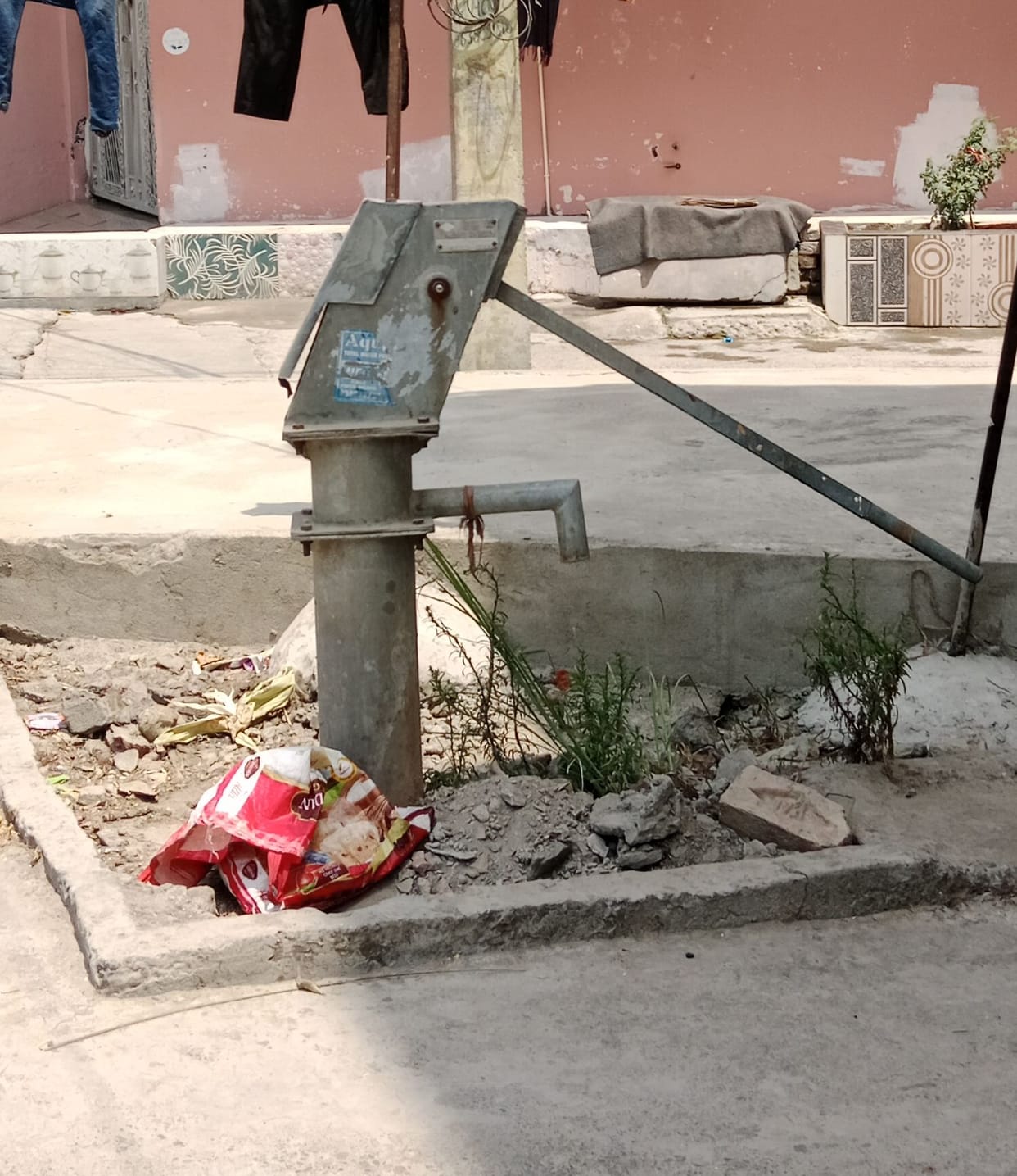 The throats of small hand pumps are dry, even India Marka is not able to provide relief.