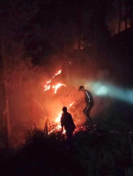 Huge fire broke out in Hudeti forest in pithoragarh