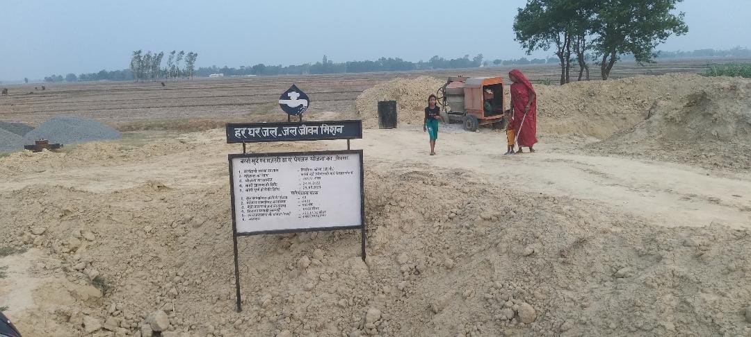 Deadline expired, even foundation of water tank could not be made