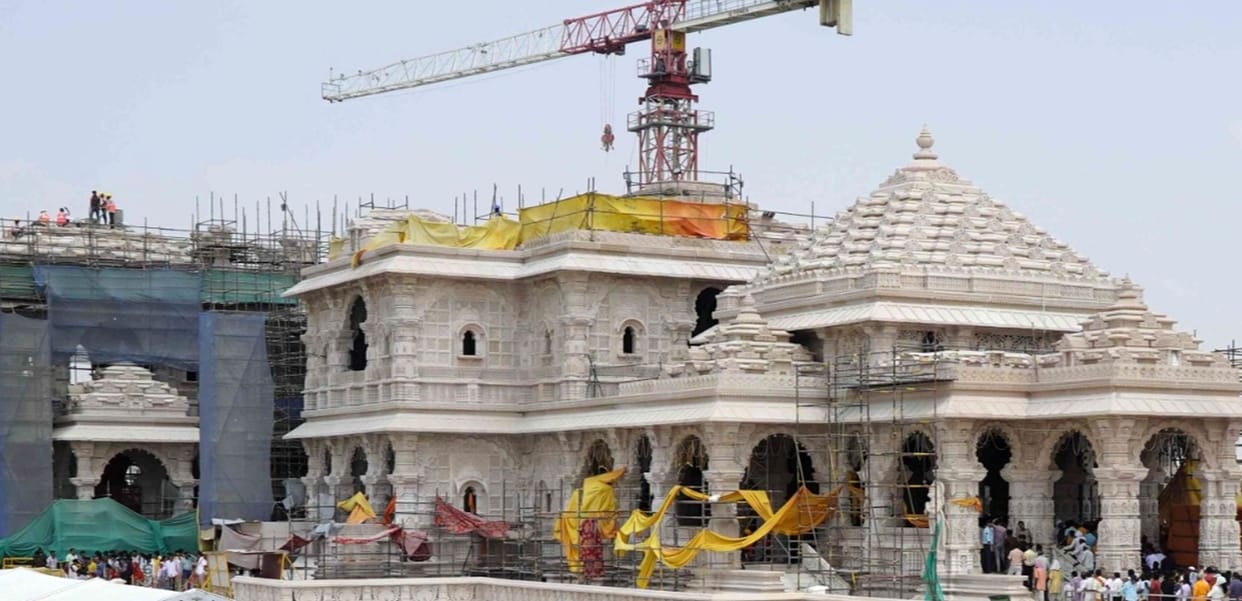 Construction of auditorium in Ram Janmabhoomi complex begins with 50 crore in Ayodhya gate number 11 closed