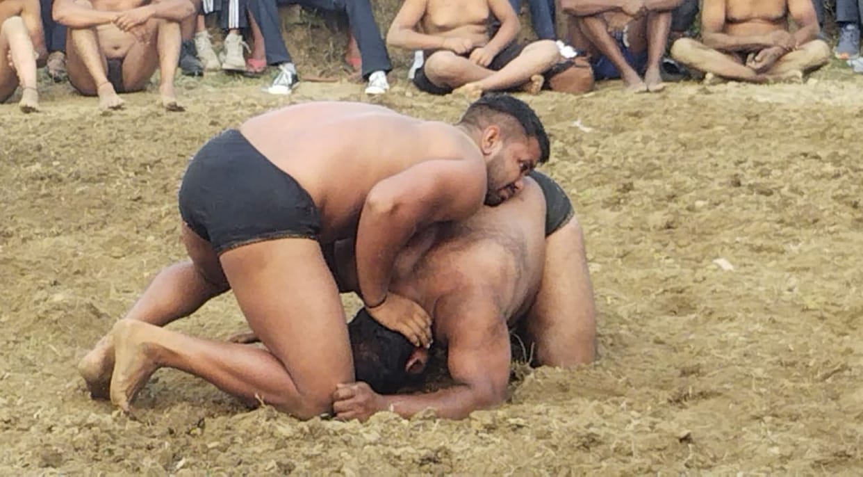 Wrestlers showed their strength in Garnota Chhinj fair