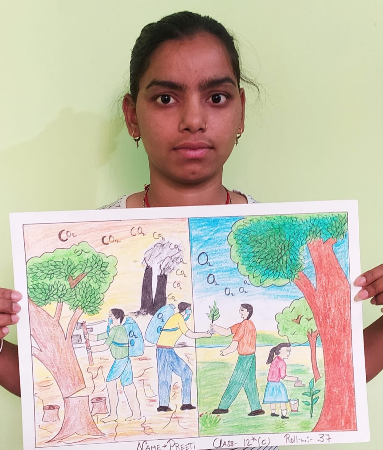 Naina first in poster making competition