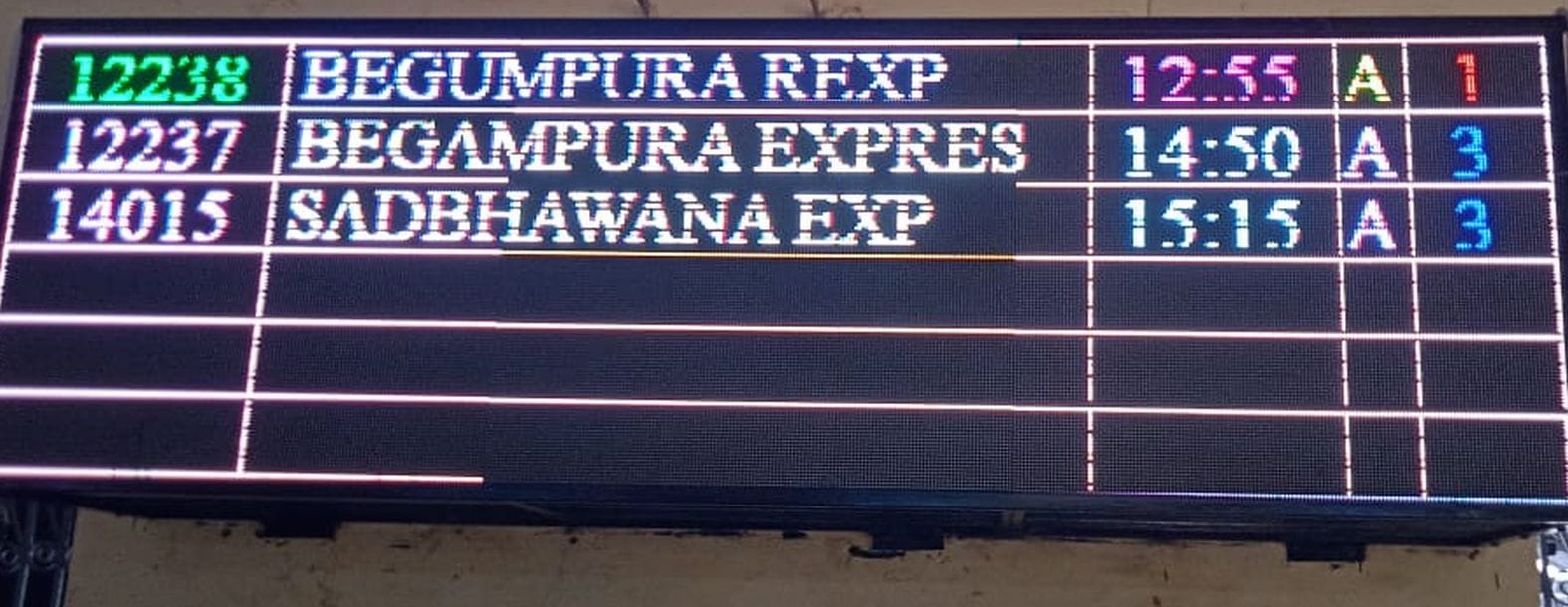 Display board started at the station, convenience for passengers