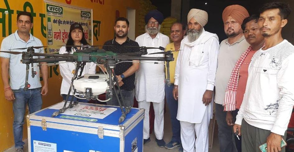 Farmers can increase their yield at low cost by spraying nano fertilizers with drones.