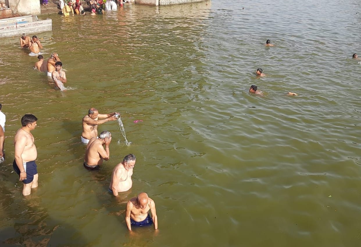Took a dip of faith in Pandu Pindara Tirtha