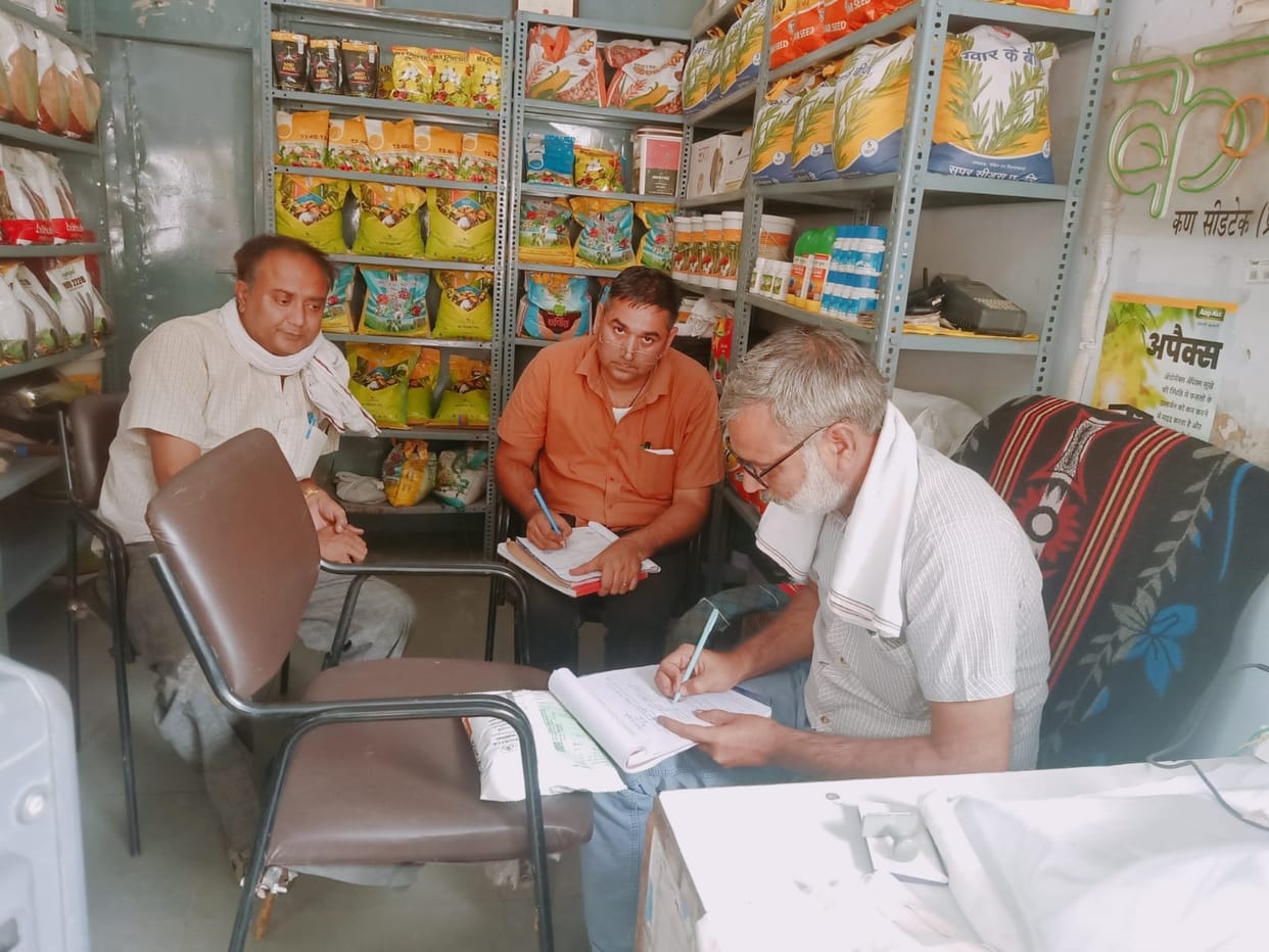Agriculture department team took 14 samples of fertilizer and seeds from six shops.