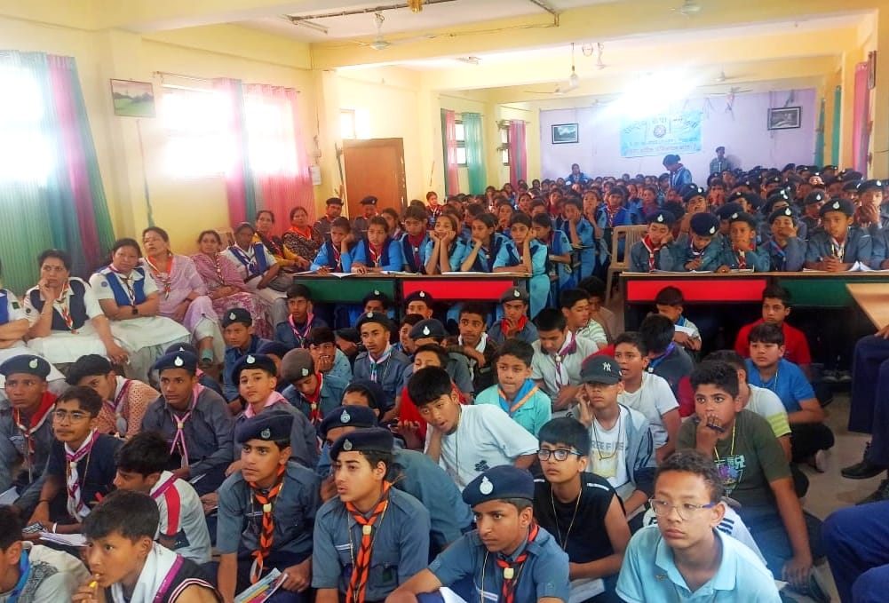 Volunteers learned the principles of scouting