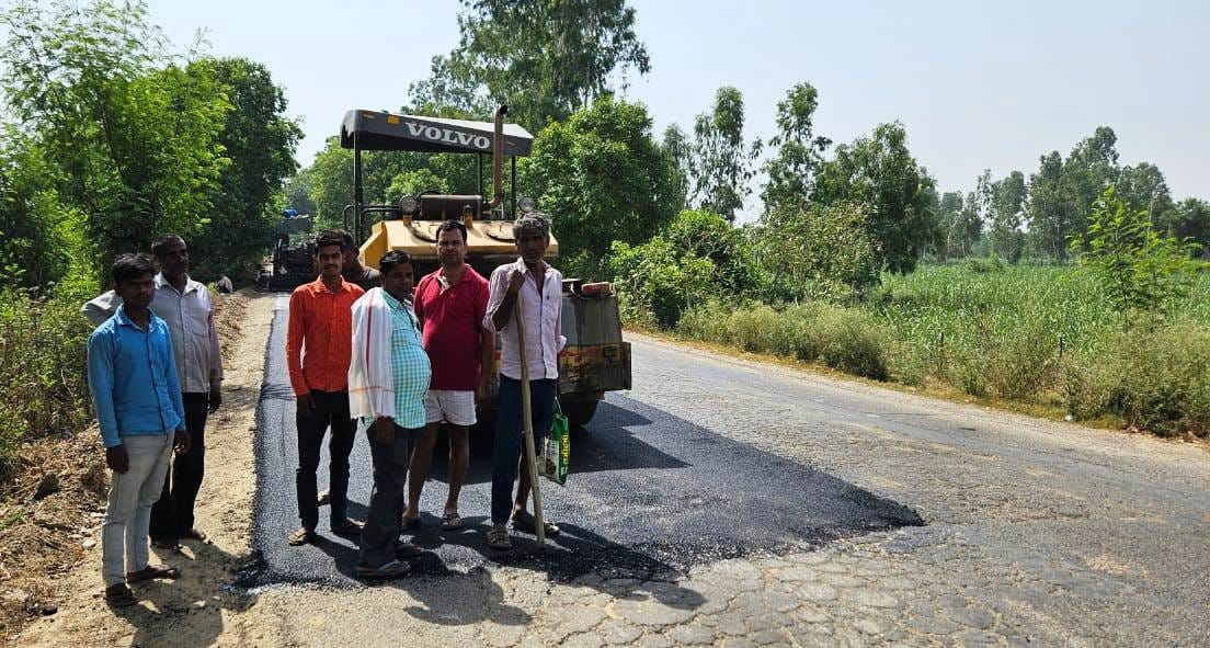 Trouble in the road being built at a cost of Rs 2 crore