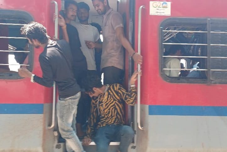 Foreigners started returning to work place...trains full