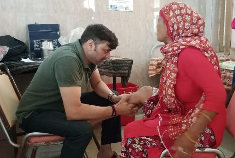 Health checked in the camp organized in Dobh Dham