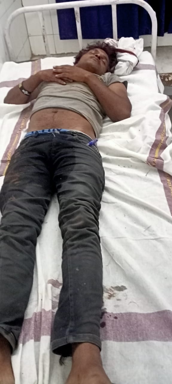 The bike rider collided with a bull sitting on the road in damoh