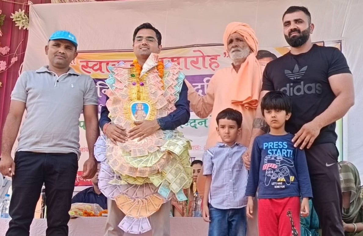 Civil felicitation of Dr. Nitesh on passing UPSC exam