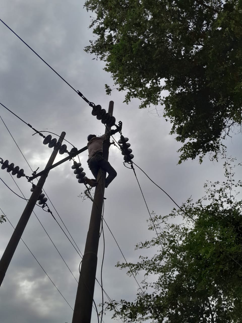 Work has not started on new power line