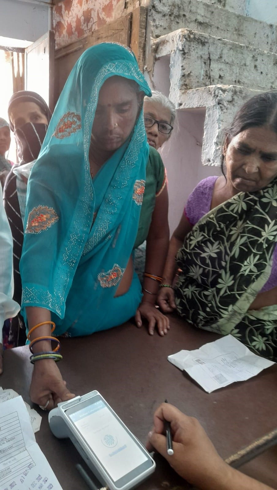 If thumb is not placed on e-posh machine, unit will be deducted from ration card