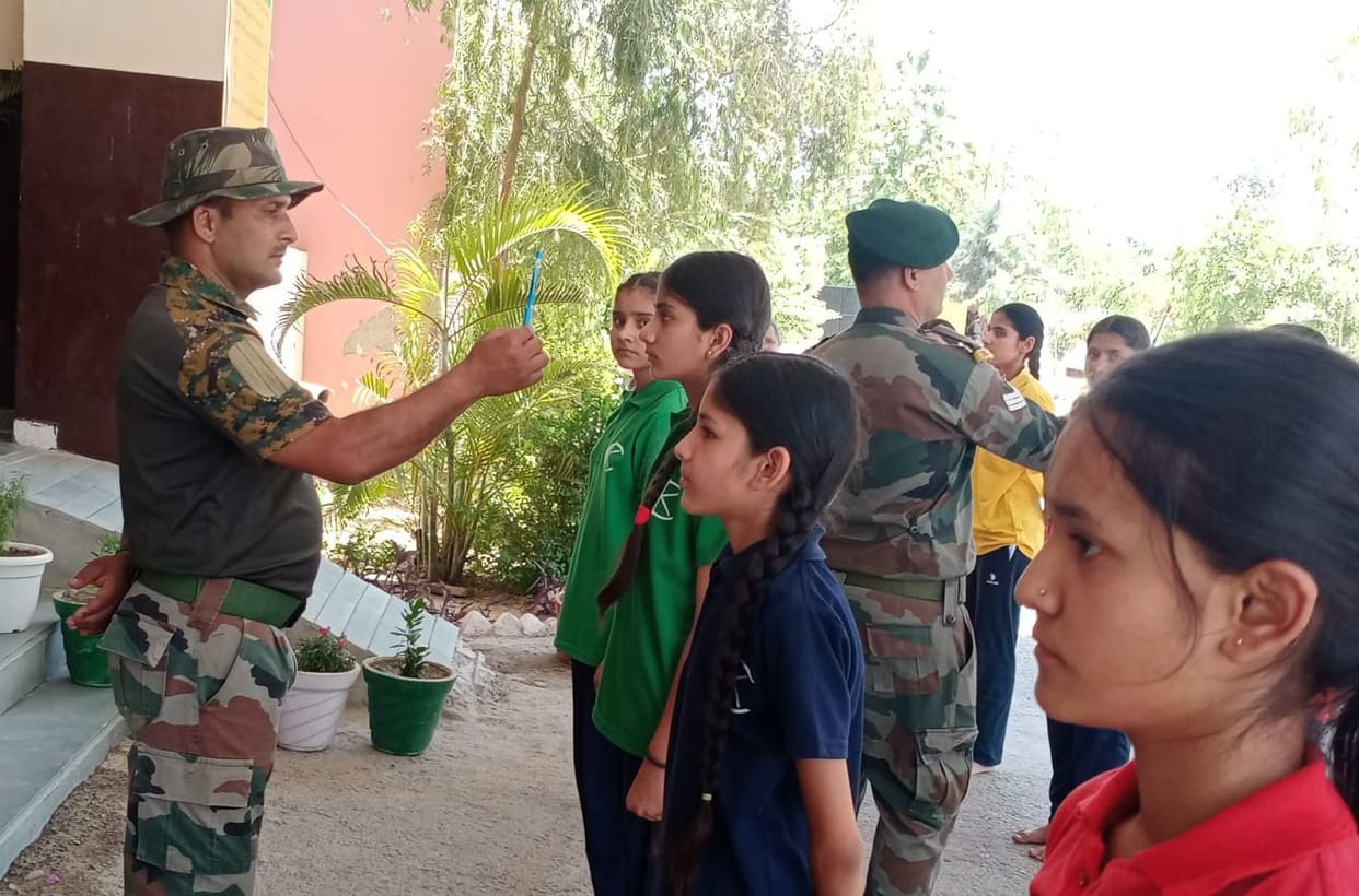 NCC recruitment process started in the district, 25 students selected from every school.