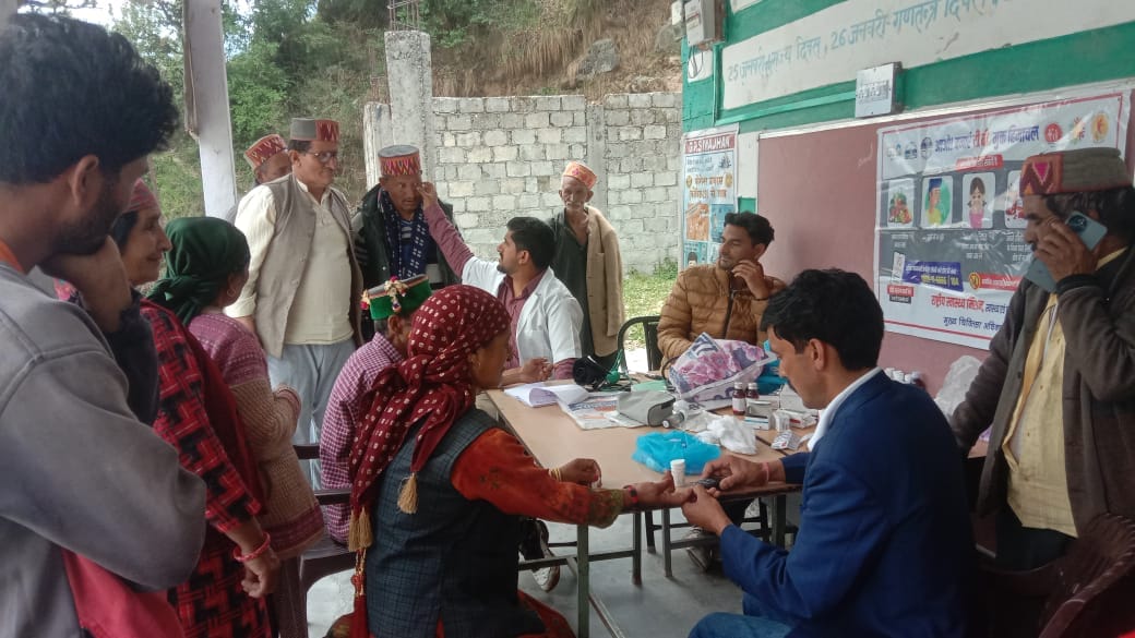 Health checkup camp organized in Shakti after walking 15 km