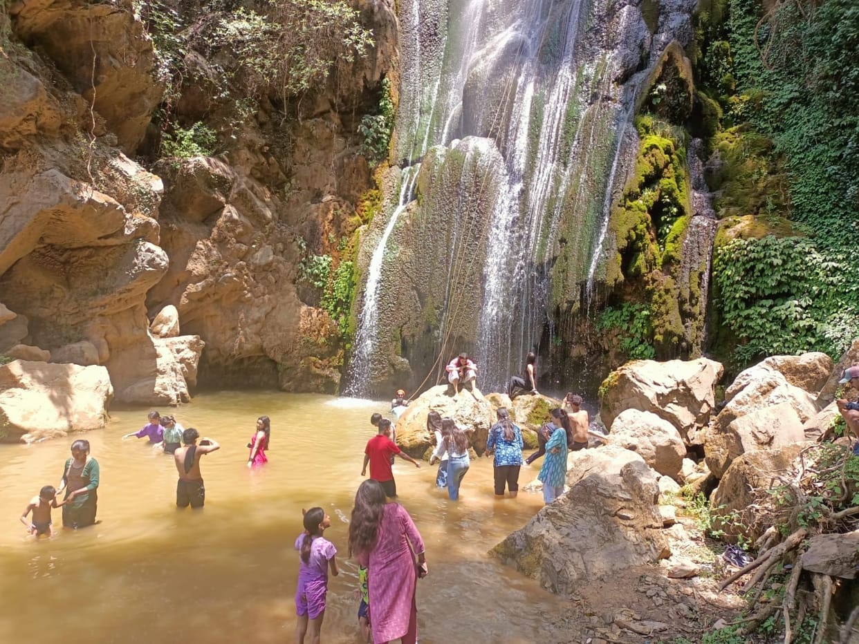 Bhurmuni village waterfall is pleasing to the tourists