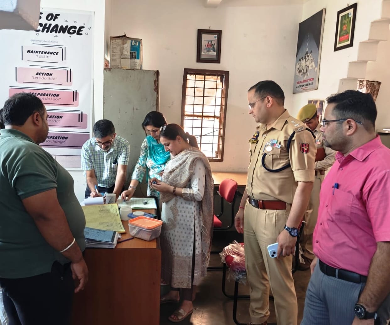 DC checking in Drug D addiction Centres