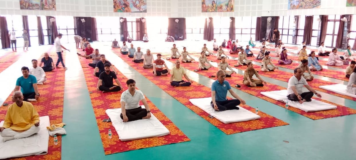 Inauguration of three day yoga practice in CRSU