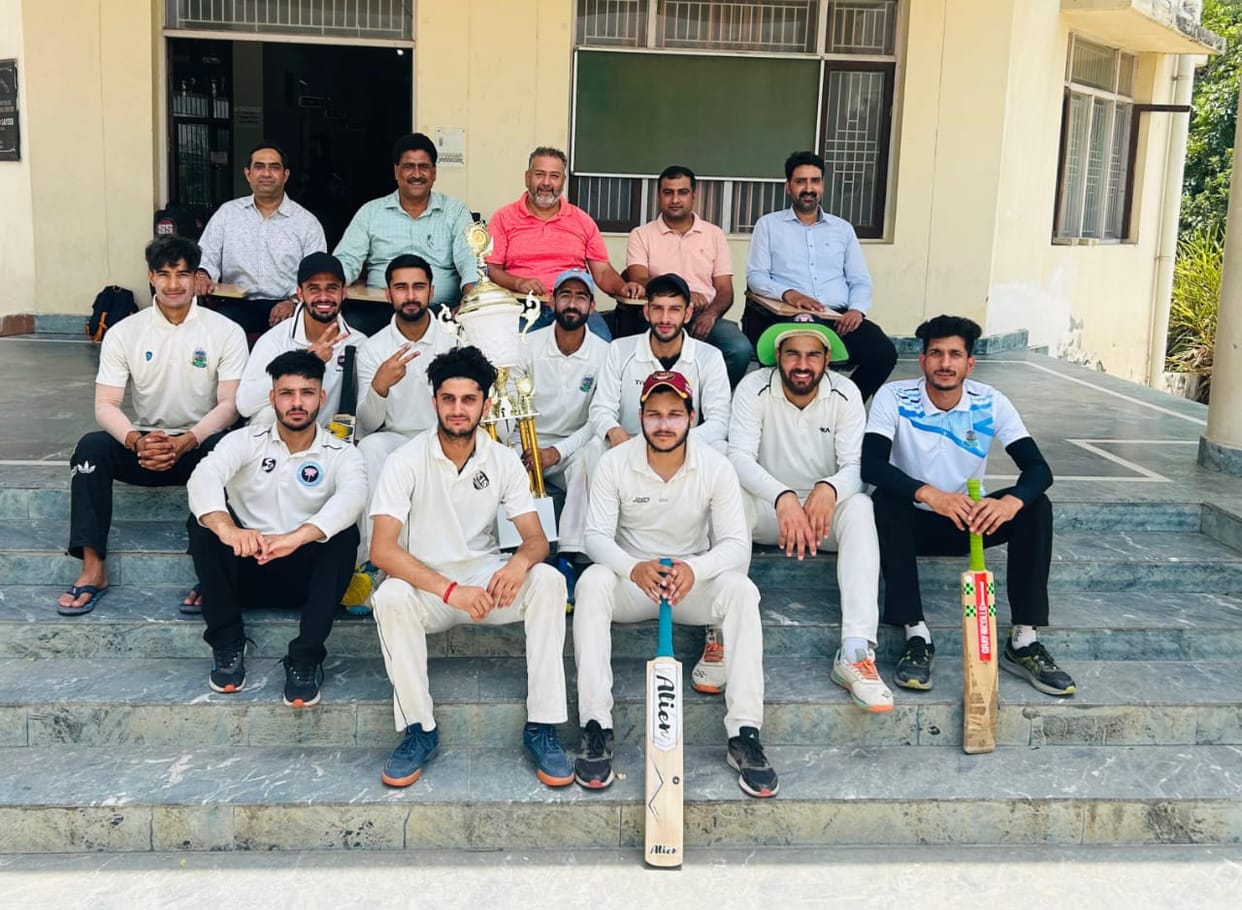 Physical Education Dept. Won Cricket Tournament
