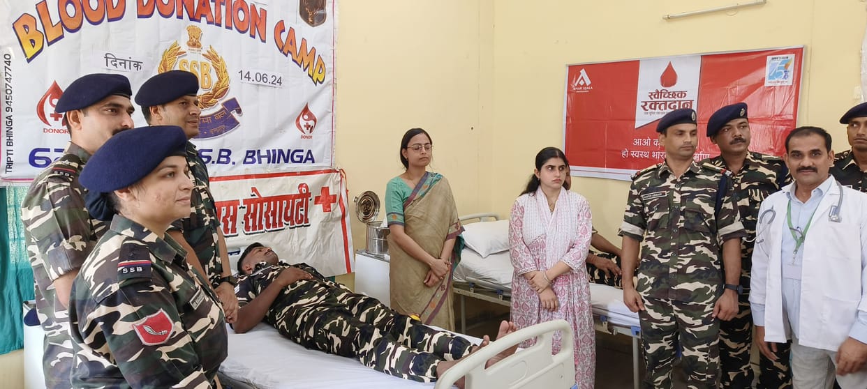 34 police and SSB personnel became great donors