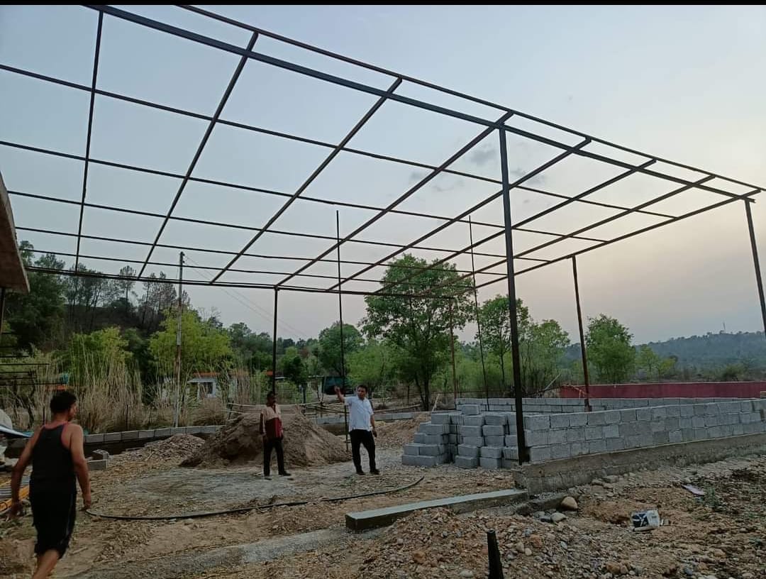 Shed being built for storage of 600 quintals of Toori