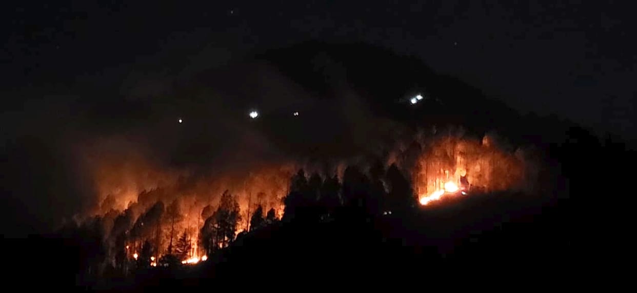 Fire broke out in Ramshila and Bhulang forest