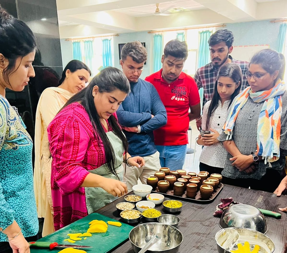 Participants learned to make sweets in the workshop