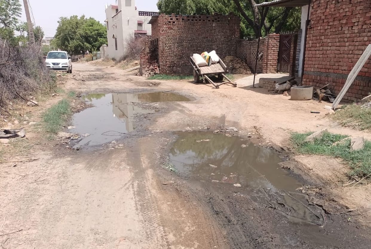 Drinking water line leaks and drainage is also obstructed