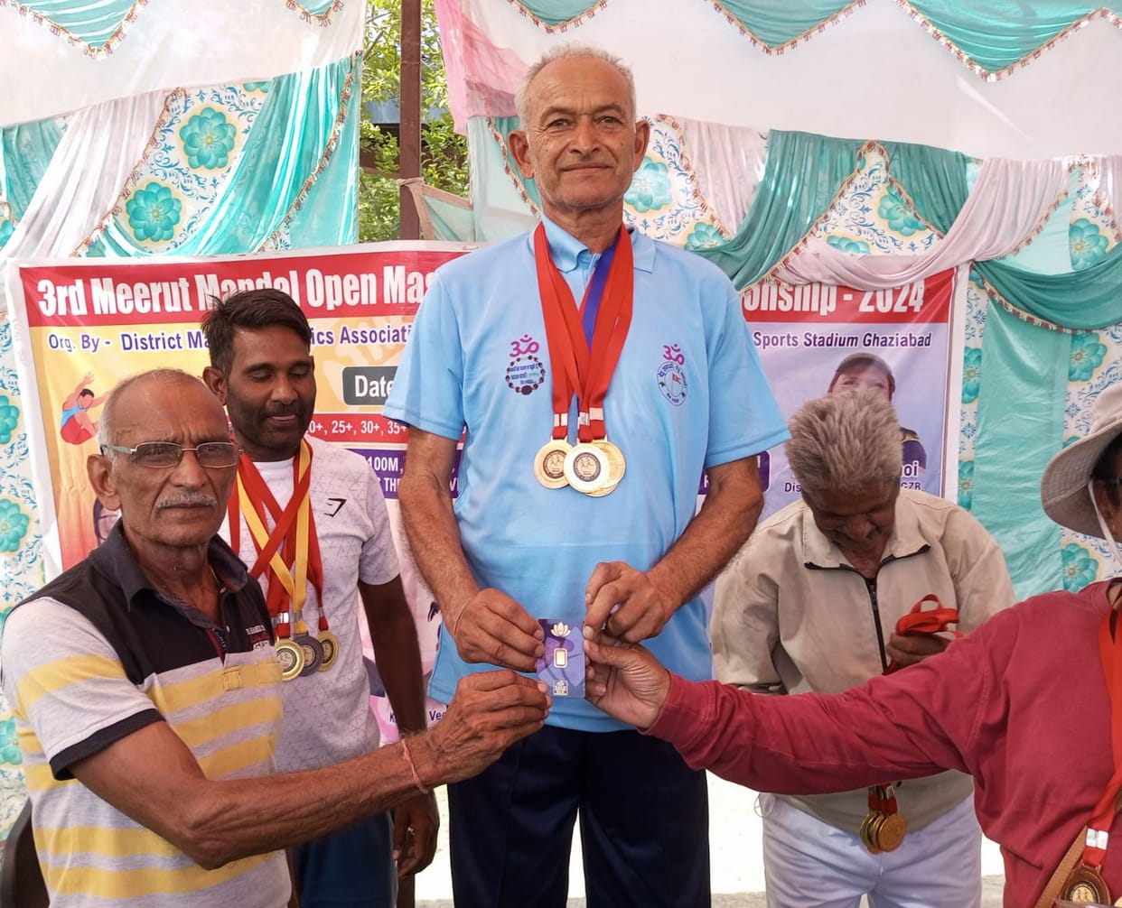 Senior athlete Ramkishan Sharma won six medals