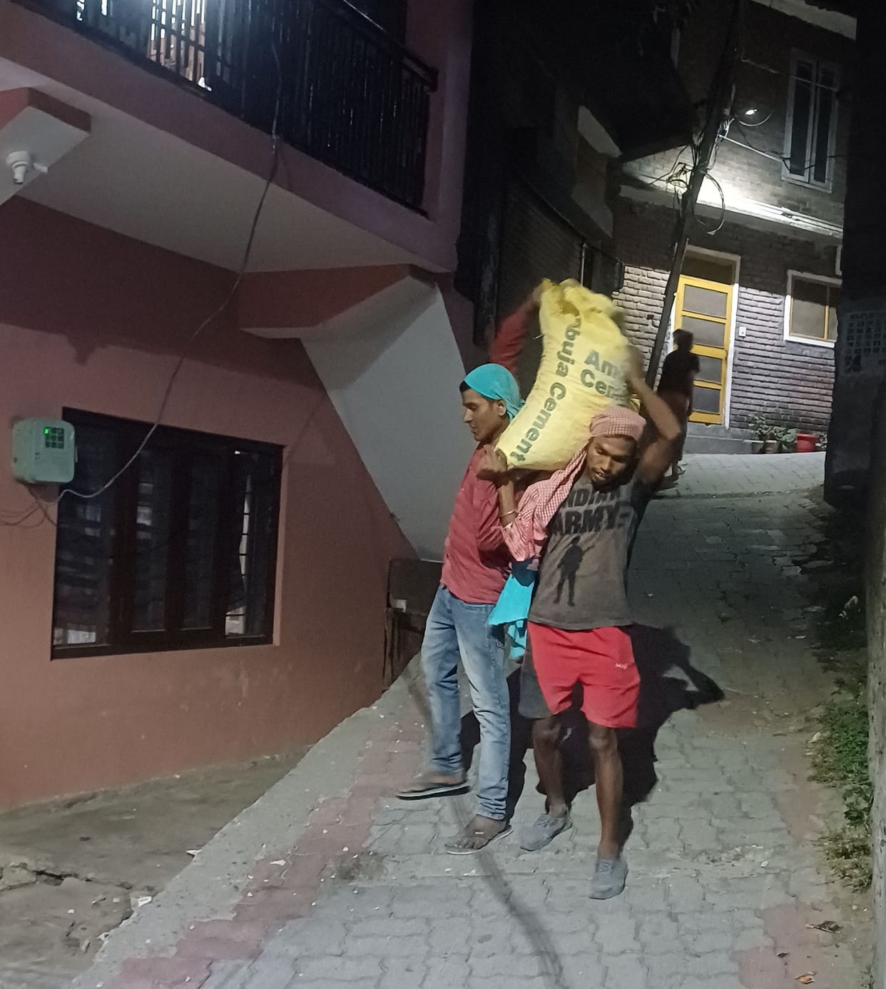 Due to heat wave, now workers are doing construction work at night