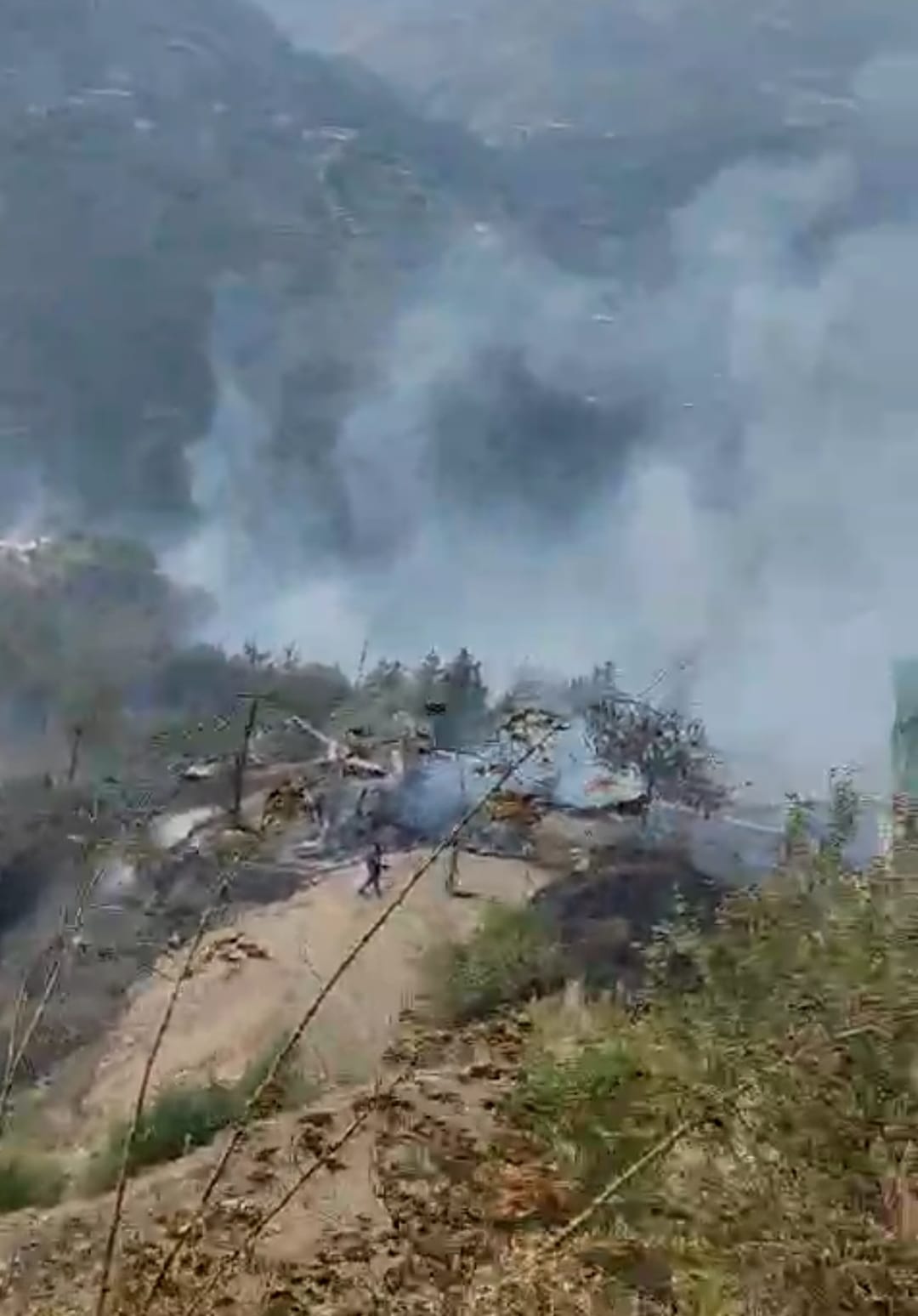 Five houses burnt in fire in Lanu village, Theog, Rampur Bushahr