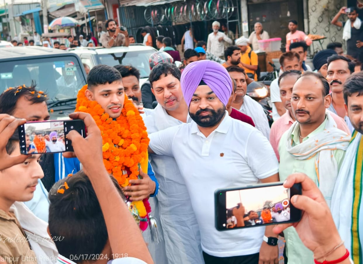 Congratulations to kick boxing player Abhishek Saini