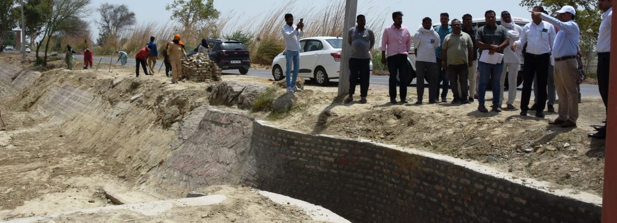Review meeting regarding drinking water review and flood control management in camp office