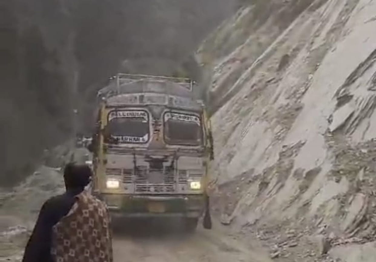 Vehicles run on Khadramukh-Holi road after two months