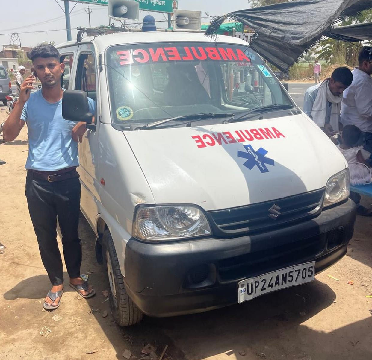 Private car converted into an ambulance...the matter came to light during checking