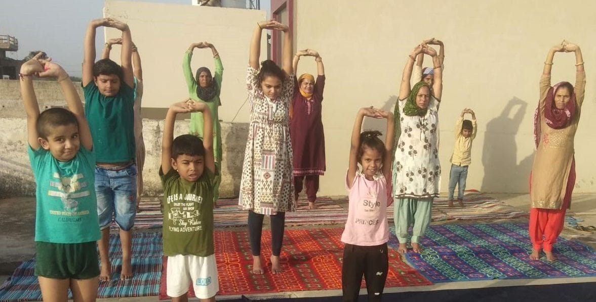 Students and researchers are giving yoga training in rural areas.