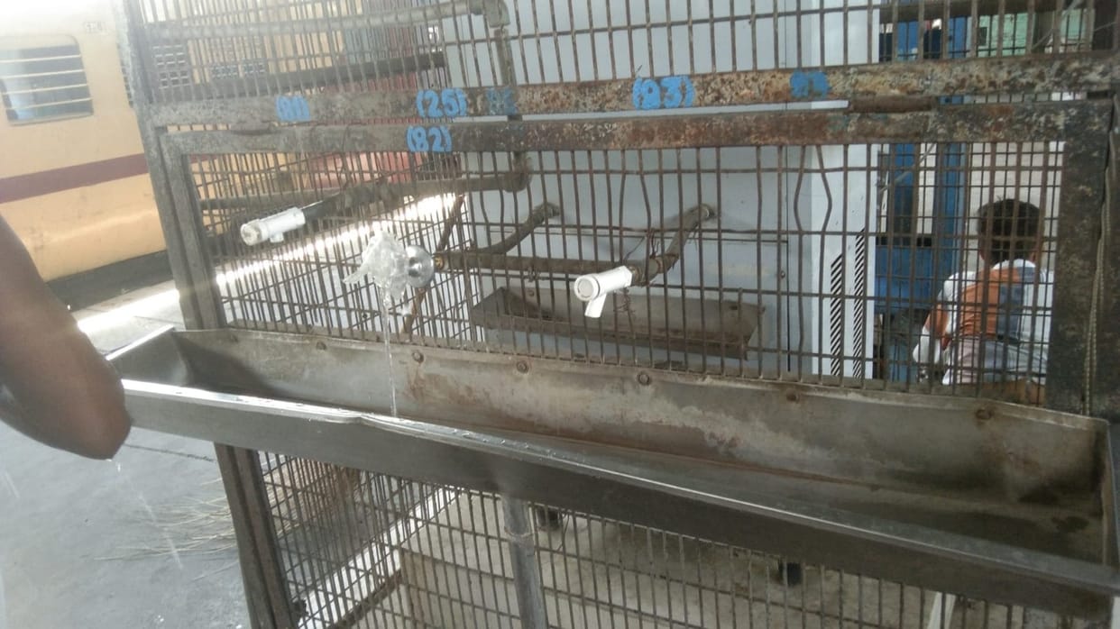 Passengers yearned for cold drinking water at the railway station