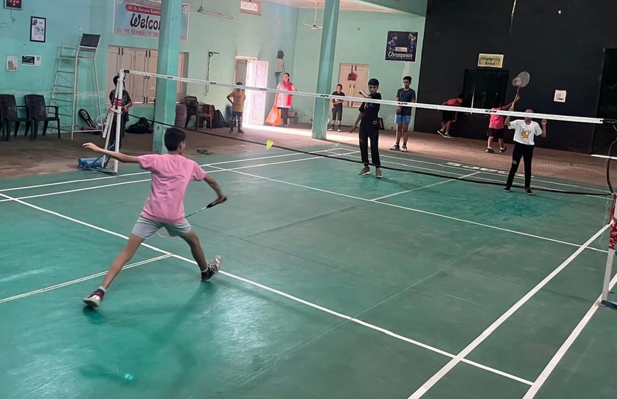 Bhishma, Himanshu, Moksh and Ashutosh won in badminton