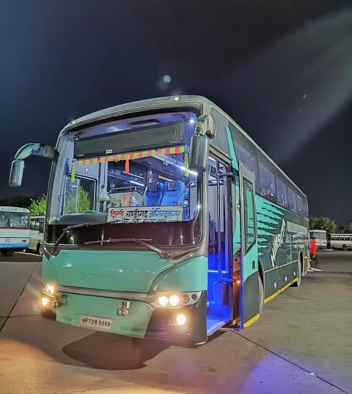 Online booking of Jogindernagar-Delhi Volvo stopped