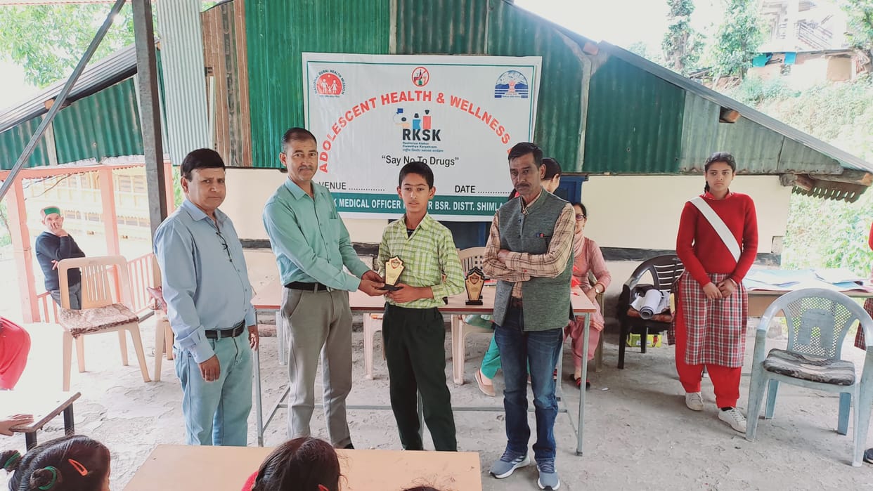 Rohit won first place in speech competition