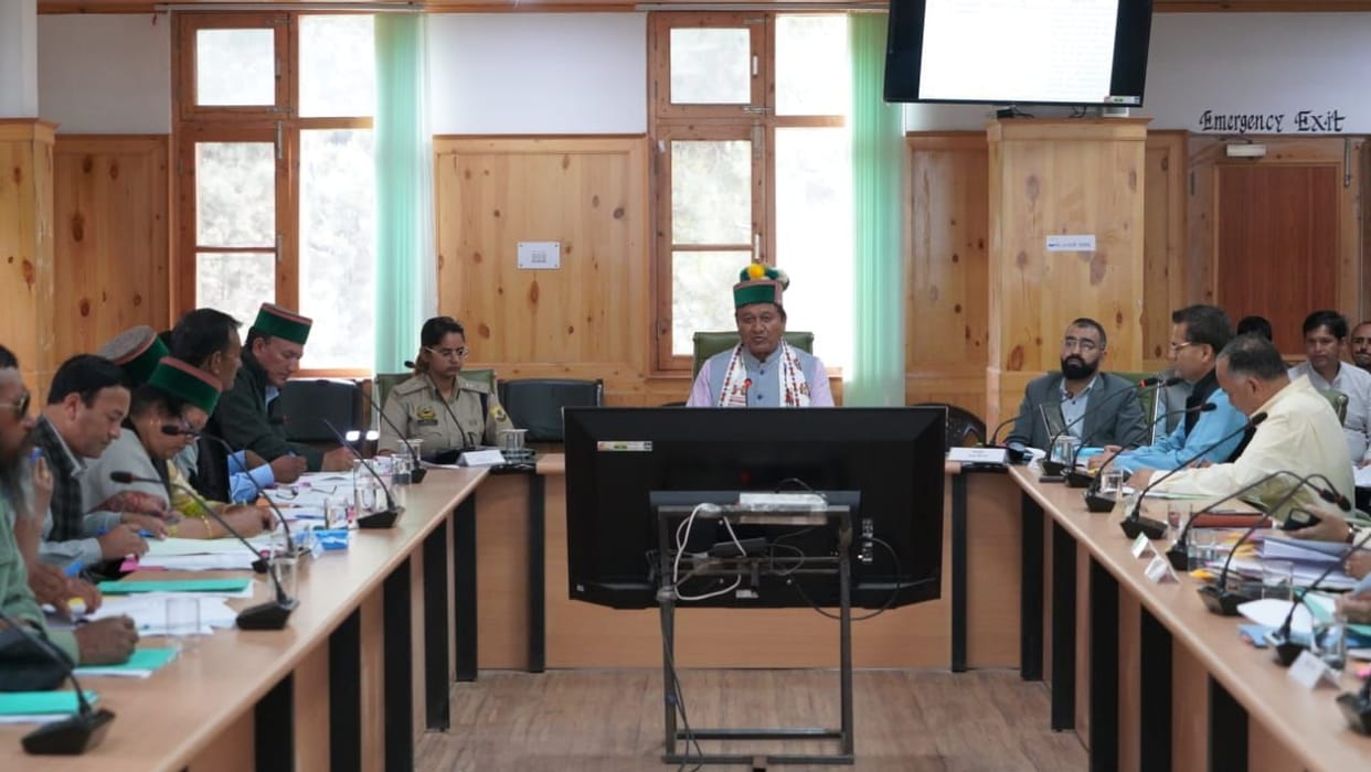 Minister Jagat Singh Negi, held a meeting with officials, Reckong Peo, Kinnaur
