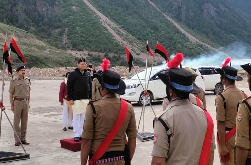 Chief Minister Pushkar Singh Dhami reached Gunji