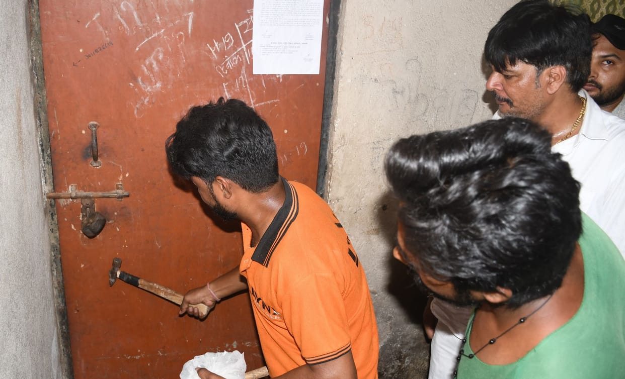 Rapid Response Force and police evacuated 44 Kanshiram houses